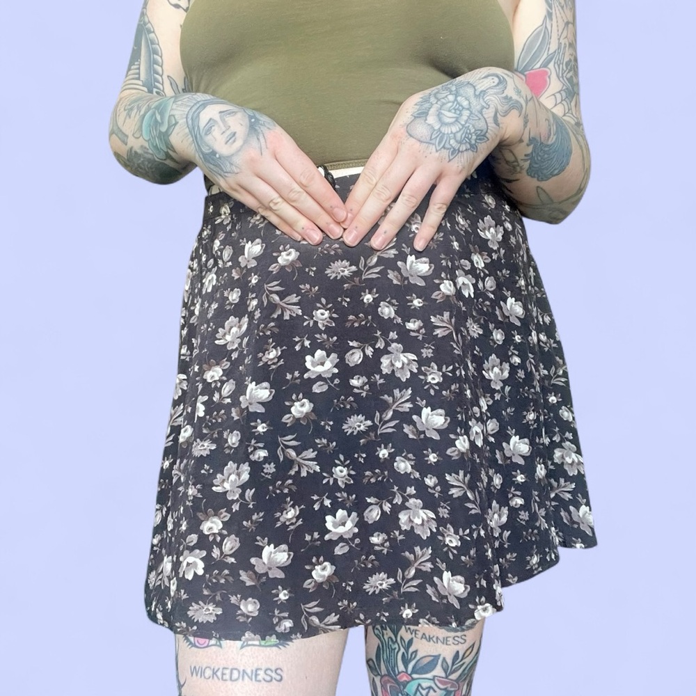 GAP brown floral mini skirt